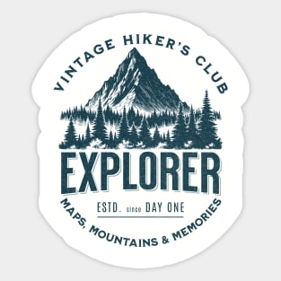 Vintage Hikers Club T-shirt Sticker